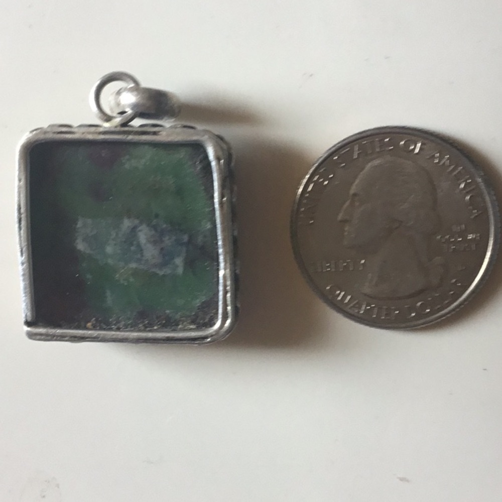 SS RUBY ZOISITE PENDANT - Picture 3 of 4